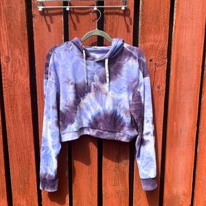 GARAGE tie dye cropped sweater